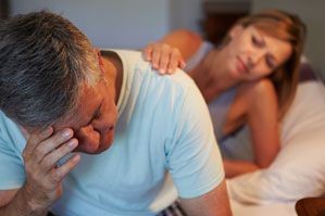 Увеличение интервала между любовными ласками и наступлением эрекции